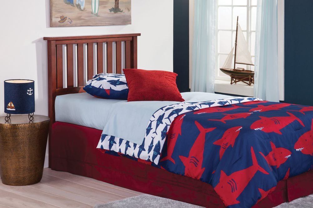 Belmont Bed Shown in Merlot - Complete Bed Shown for Reference, Actual Product is Headboard Only